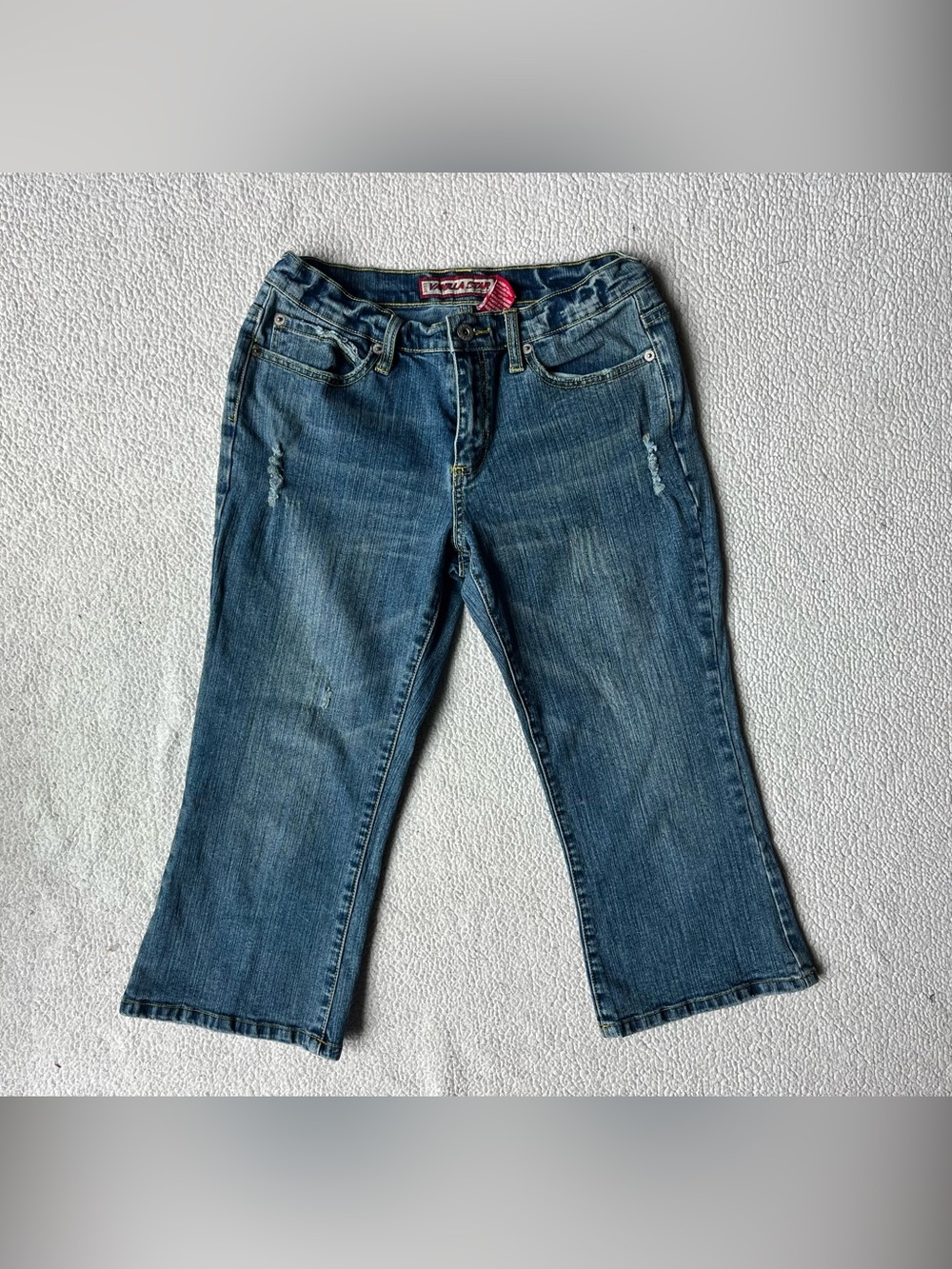 Vintage Y2K Vanilla Star Low Rise Denim Capris Womens 9